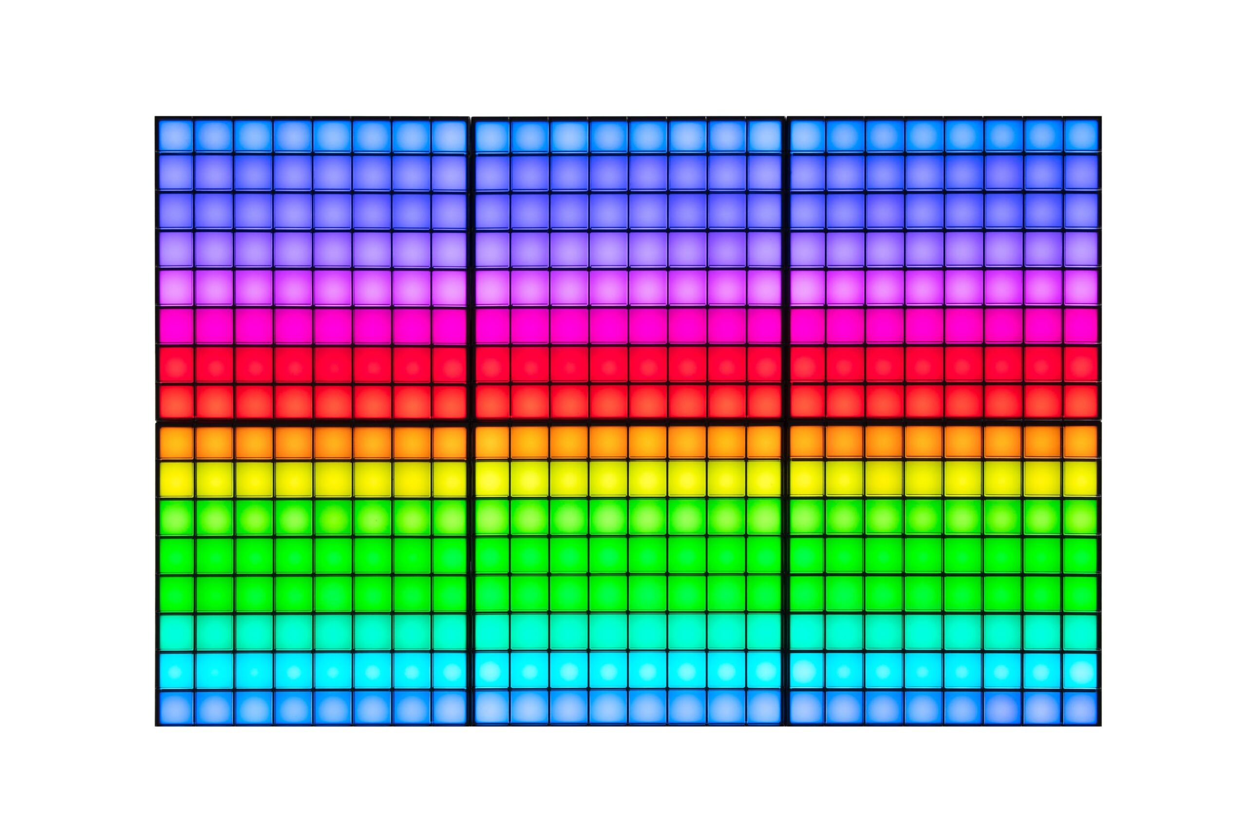 Smart LED панель Twinkly Squares 1+5 RGB, Gen II, IP20, 16x16см, білий кабель (TWQ064STW-07-BEU)