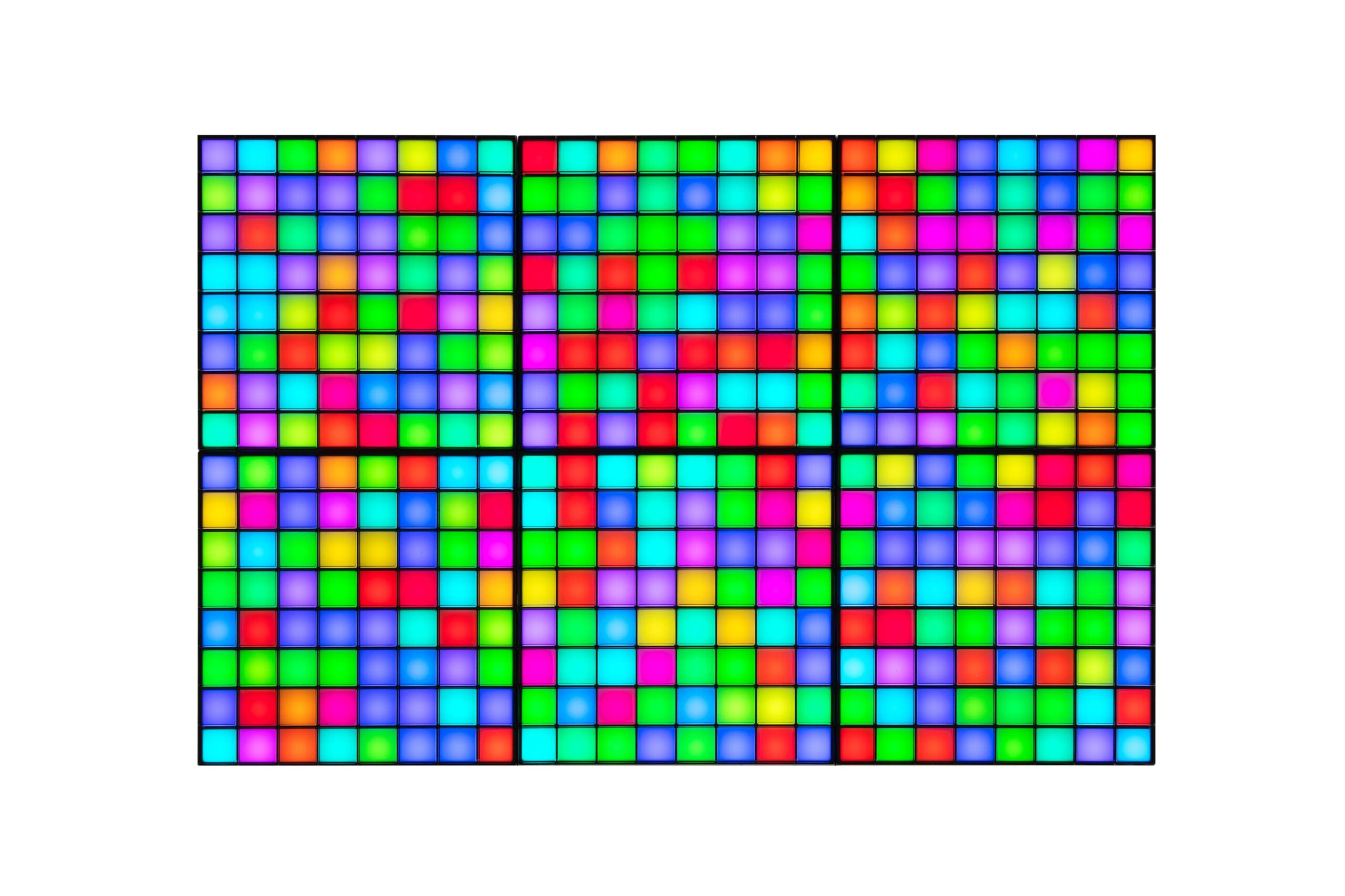 Smart LED панель Twinkly Squares 1+5 RGB, Gen II, IP20, 16x16см, білий кабель (TWQ064STW-07-BEU)