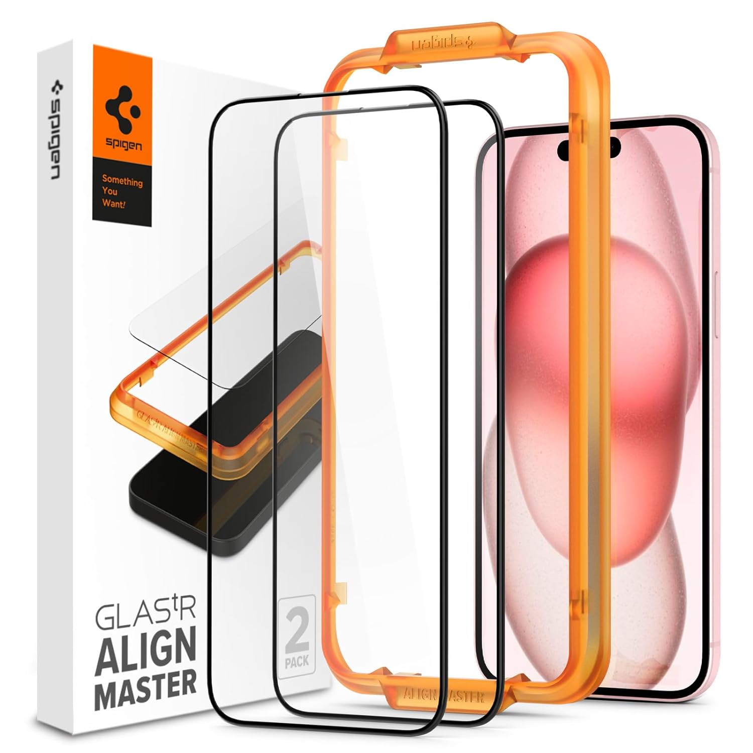 Захисне скло для Apple iPhone 15 Plus Glas.tR AlignMaster FC Black (2P)(AGL06886)