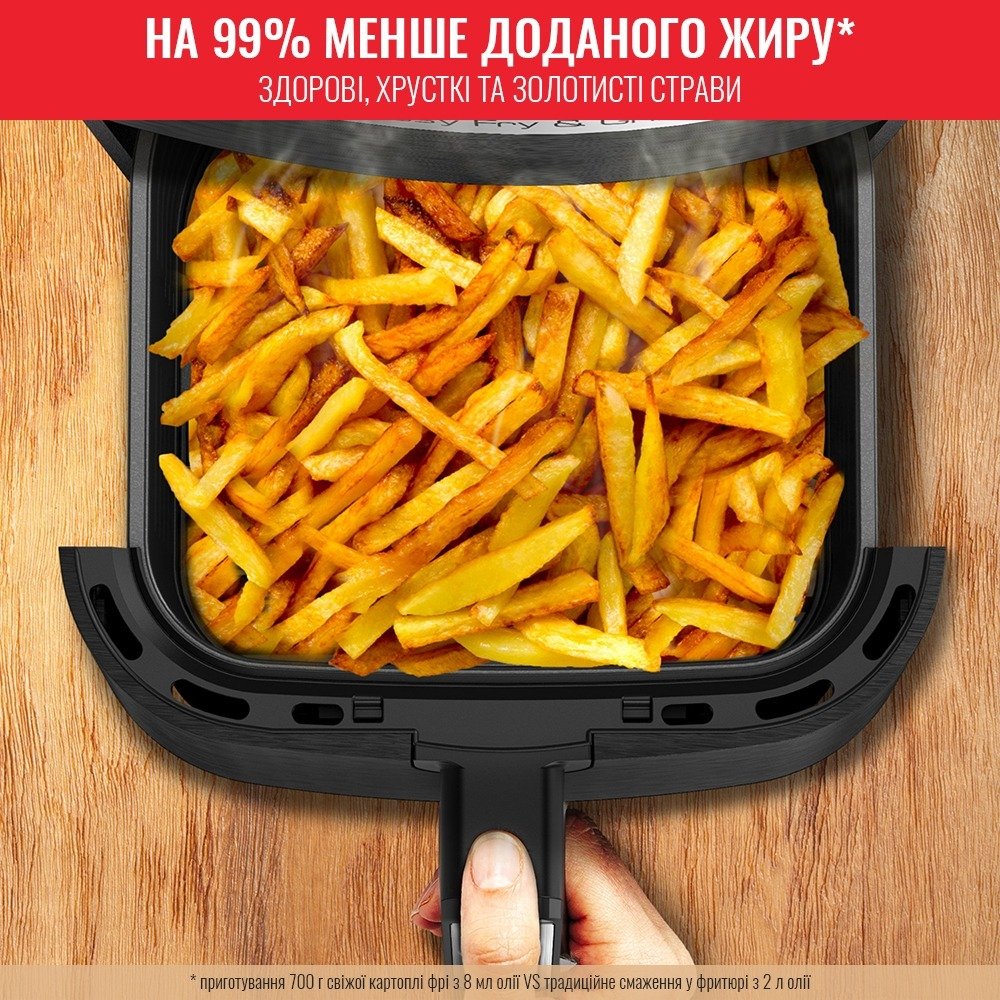 Мультипіч Tefal EasyFry&Grill, 1550Вт, чаша-4.2л, механічне керув., від 80°C до 200°C, пластик, сірий