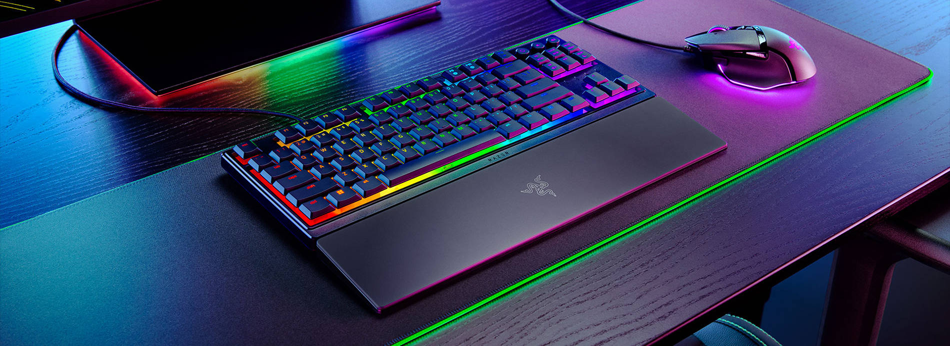 Ігрова клавіатура Razer Ornata V3 TKL RGB 84key Mecha-Membrane Switch USB-A UKR Black (RZ03-04881800-R371)