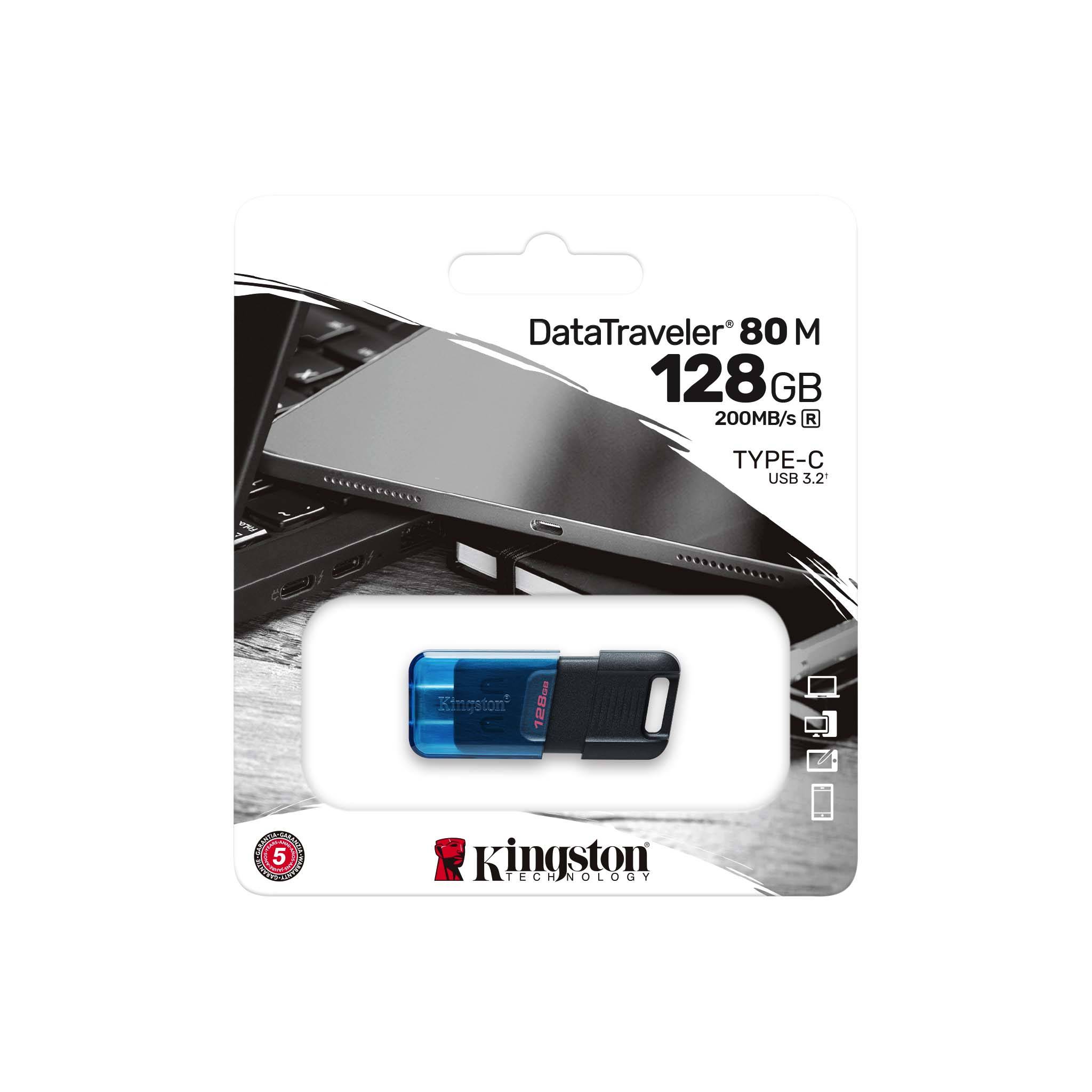 Накопичувач USB 3.2 Kingston 128GB Type-C Gen 1 DT80 M (DT80M/128GB)