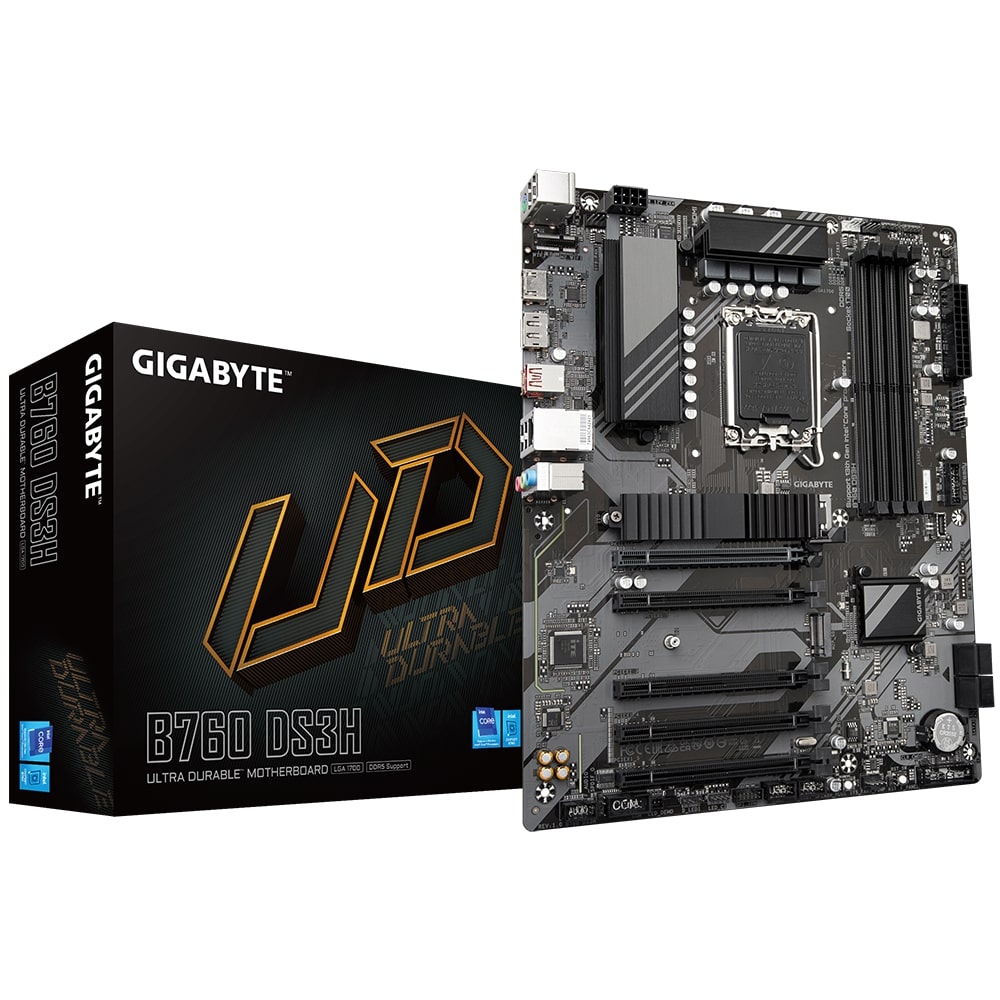 Материнская плата GIGABYTE B760 DS3H s1700 B760 4xDDR5 M.2 HDMI DP ATX