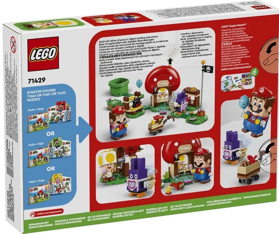 Конструктор LEGO Super Mario Nabbit в магазине Toad. Дополнительный набор 71429