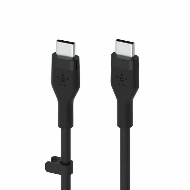 Кабель Belkin Type-C-Type-C 3м 60Вт силіконовий з кліпсою Black (CAB009BT3MBK)