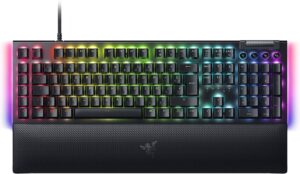 Ігрова клавіатура Razer BlackWidow V4, 114key, Yellow Switch, USB-A, EN/RU, RGB, Black (RZ03-04692500-R3R1)