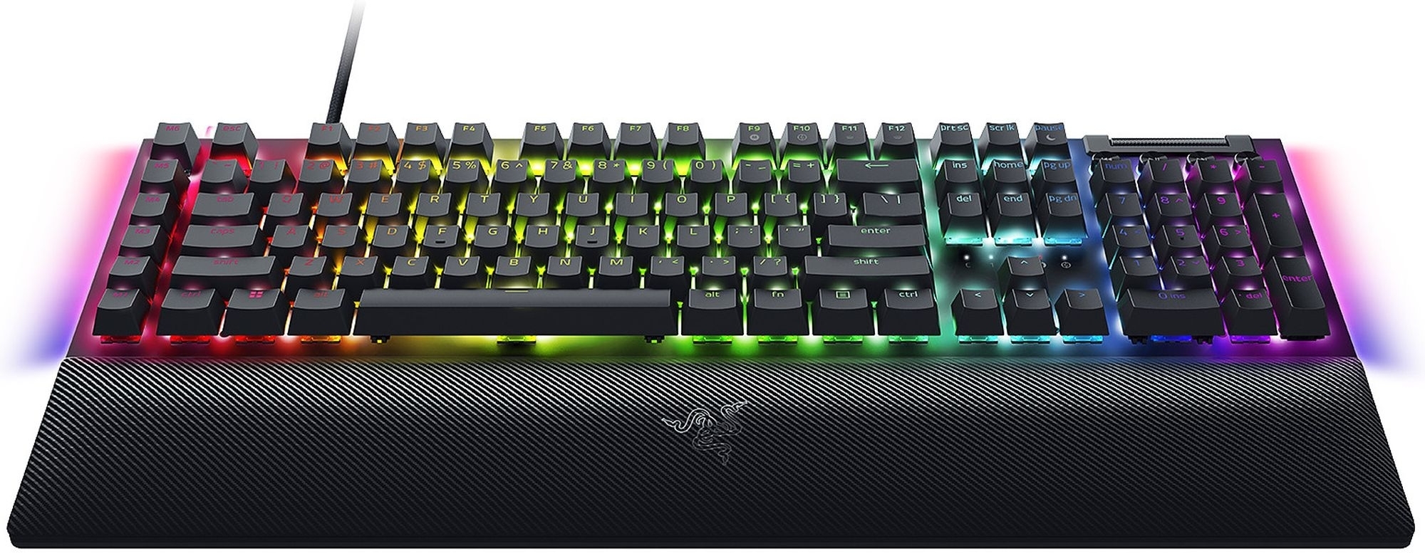 Ігрова клавіатура Razer BlackWidow V4, 114key, Yellow Switch, USB-A, EN/RU, RGB, Black (RZ03-04692500-R3R1)