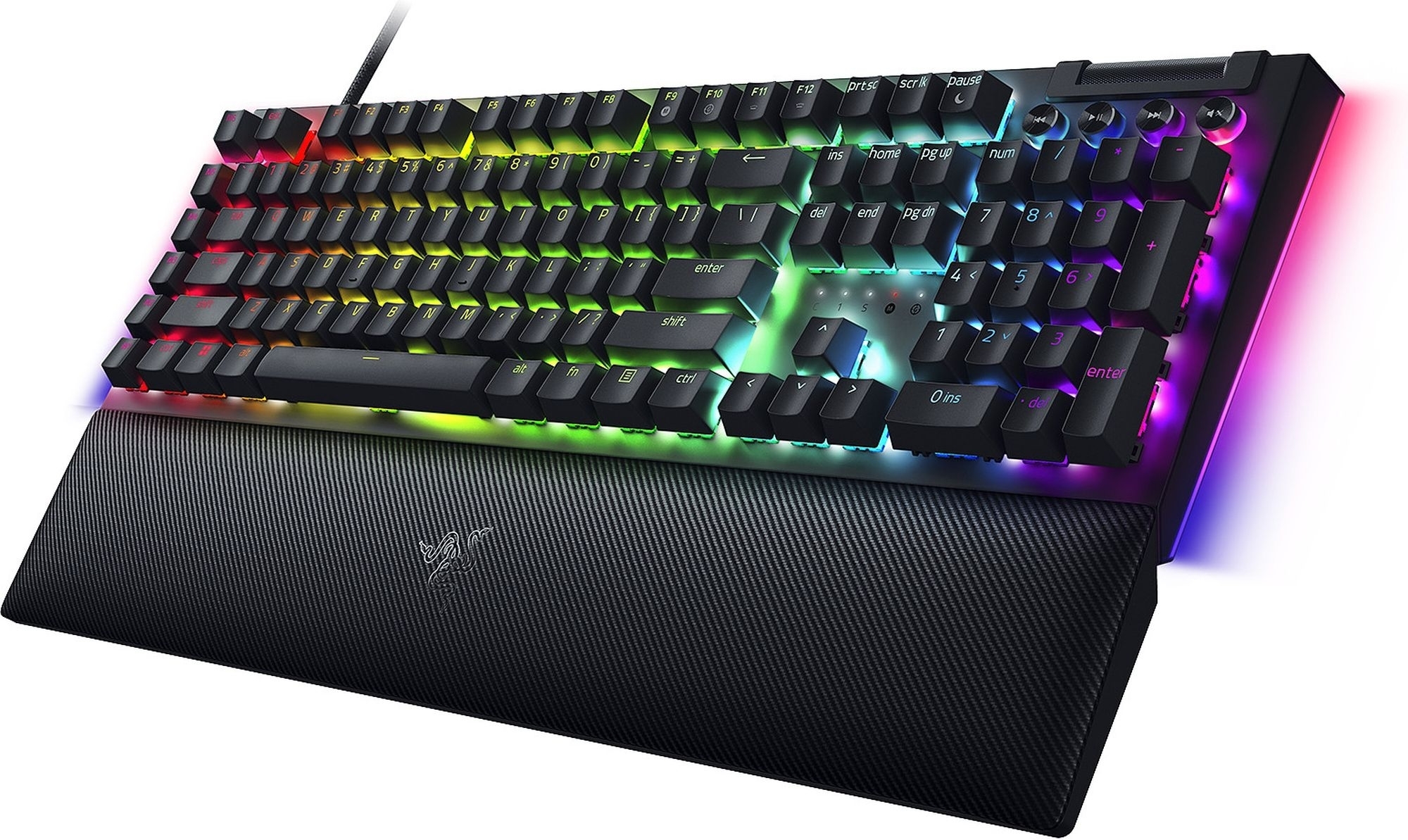 Ігрова клавіатура Razer BlackWidow V4, 114key, Yellow Switch, USB-A, EN/RU, RGB, Black (RZ03-04692500-R3R1)