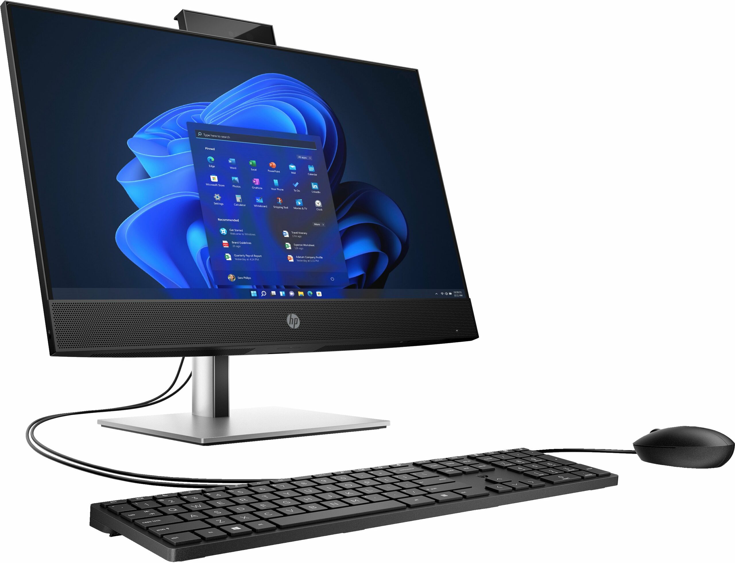 HP Комп'ютер персональний моноблок ProOne 440-G9 23.8" FHD IPS AG, Intel i5-12400T, 8GB, F256GB+1Tb, UMA, WiFi, кл+м, 2р, DOS, чорний