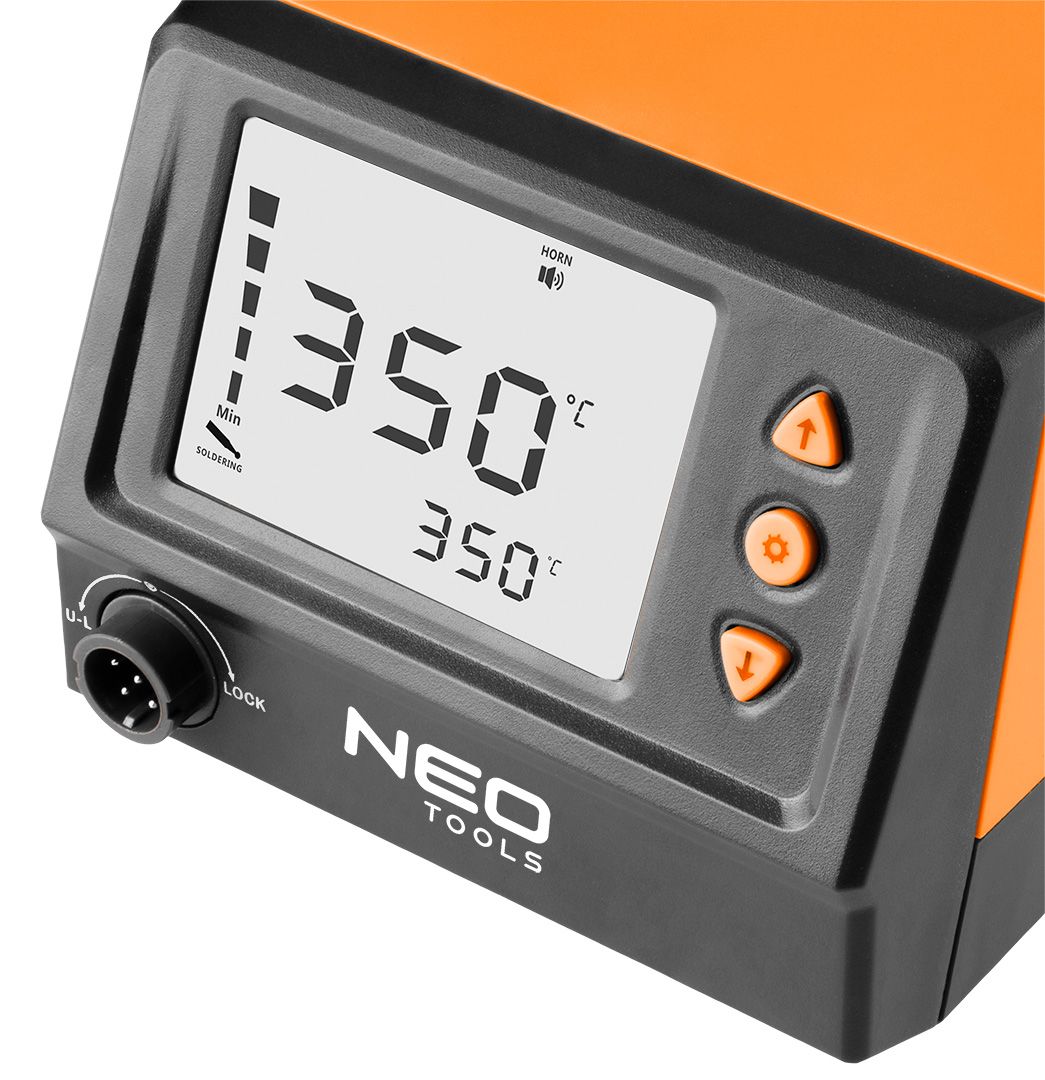 Паяльна станція Neo Tools SL1, 60Вт, 180-450 °С, РК-дисплей, ESD захист, автоматичне відключення