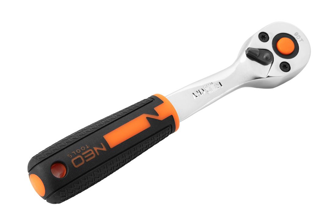 Набір торцевих головок Neo Tools, 12шт, 3/8", тріскачка 90 зубців, CrV