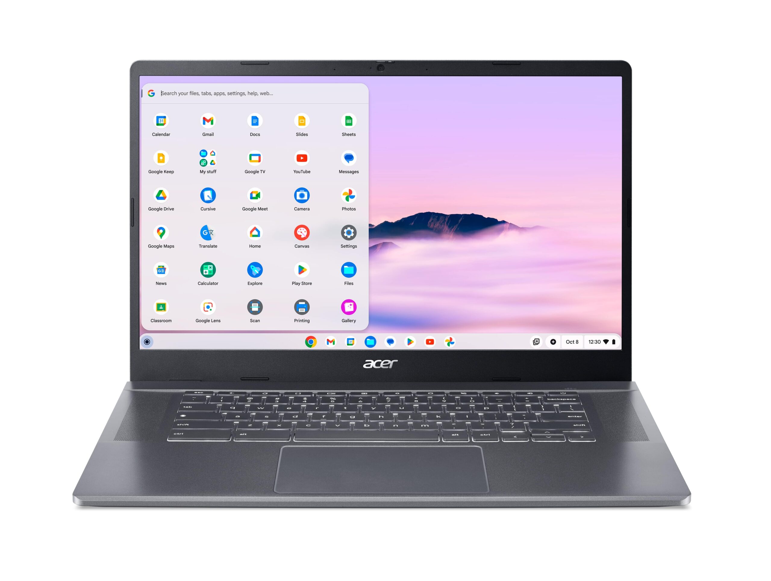 Acer Ноутбук Chromebook CB515-2HT 15" FHD IPS Touch, Intel i5-1235U, 16GB, F512GB, UMA, ChromeOS, сірий