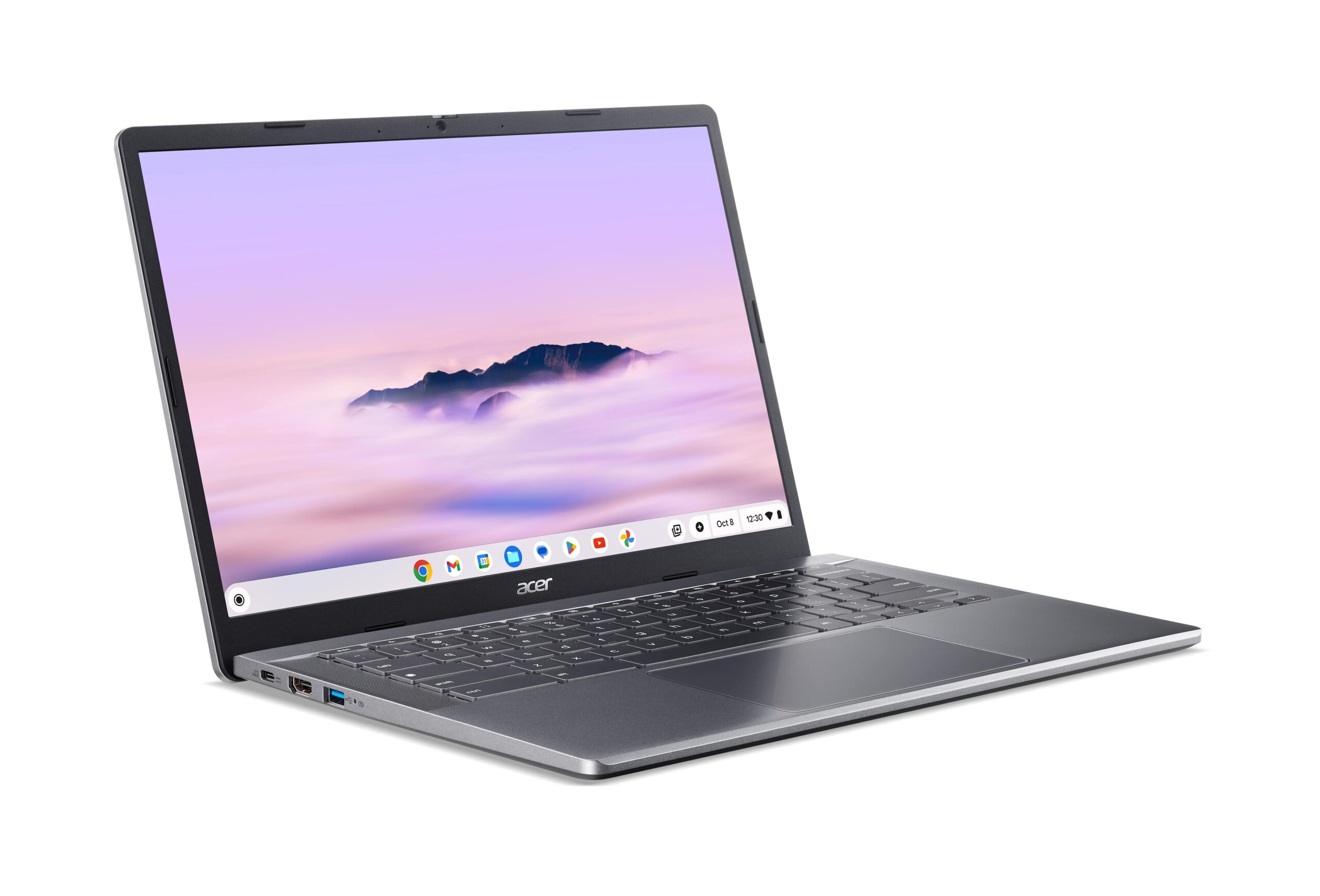 Acer Ноутбук Chromebook Plus CB514-3HT 14" WUXGA IPS Touch, AMD R3-7320C, 8GB, F512GB, UMA, ChromeOS, сірий