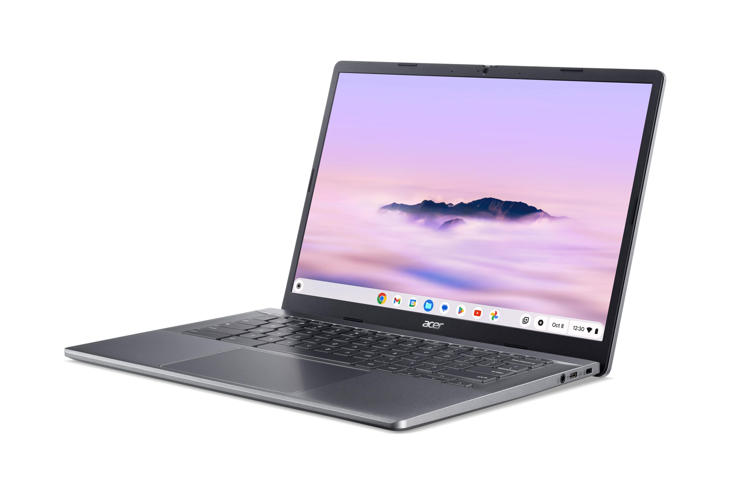 Acer Ноутбук Chromebook Plus CB514-3HT 14" WUXGA IPS Touch, AMD R3-7320C, 8GB, F512GB, UMA, ChromeOS, сірий