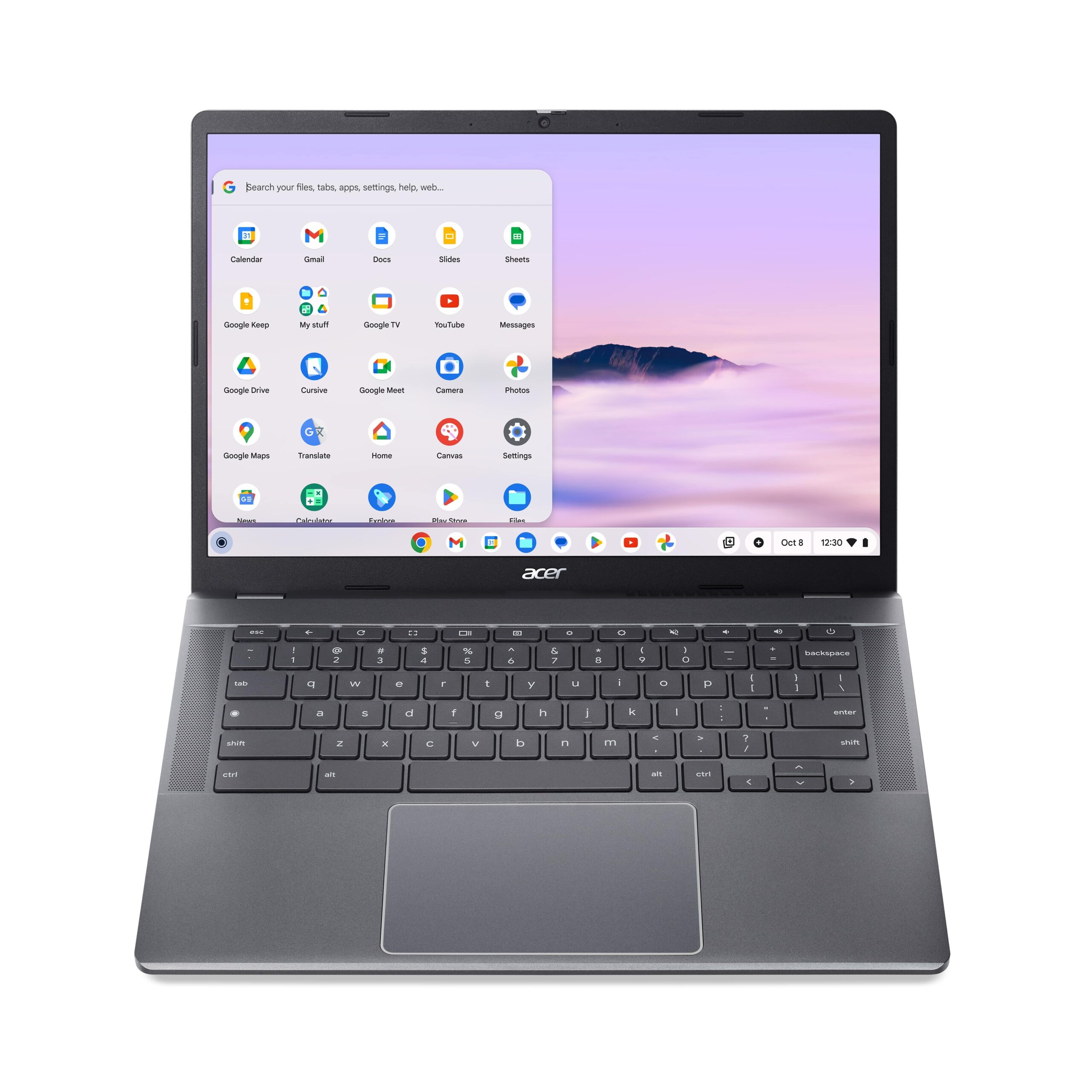 Acer Ноутбук Chromebook Plus CB514-3HT 14" WUXGA IPS Touch, AMD R3-7320C, 8GB, F512GB, UMA, ChromeOS, сірий