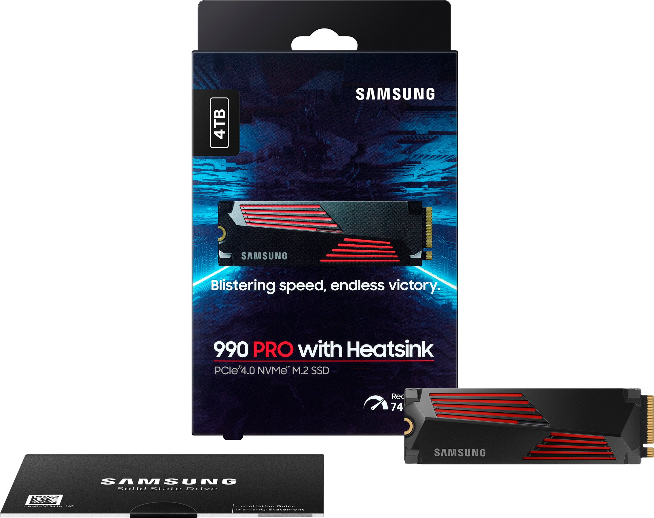 SSD накопичувач Samsung M.2 4TB PCIe 4.0 990PRO+радіатор