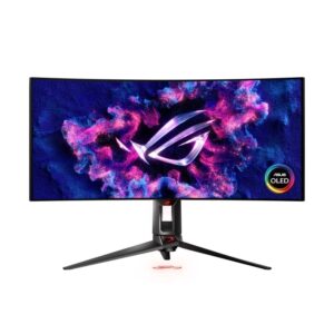 Монітор Asus 33.9" ROG Swift PG34WCDM 2xHDMI, DP, USB-C, 3xUSB, MM, OLED, 3440x1440, 21:9, 240Hz, 0.03ms, DCI-P3 99%, CURVED, Ad