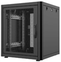 Шафа MIRSAN GTN перфоровані двері 19" 12U 600x600, чорна