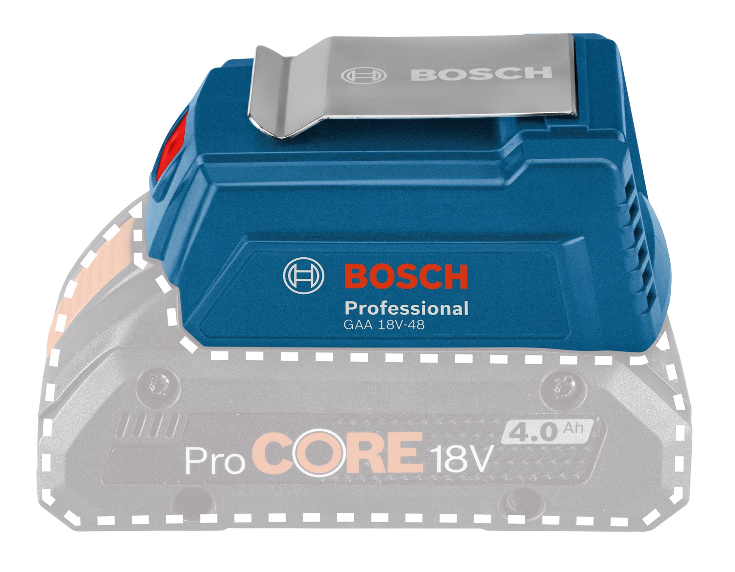 USB-адаптер для батареек Bosch GAA 18V-48 Professional, 2.4 А