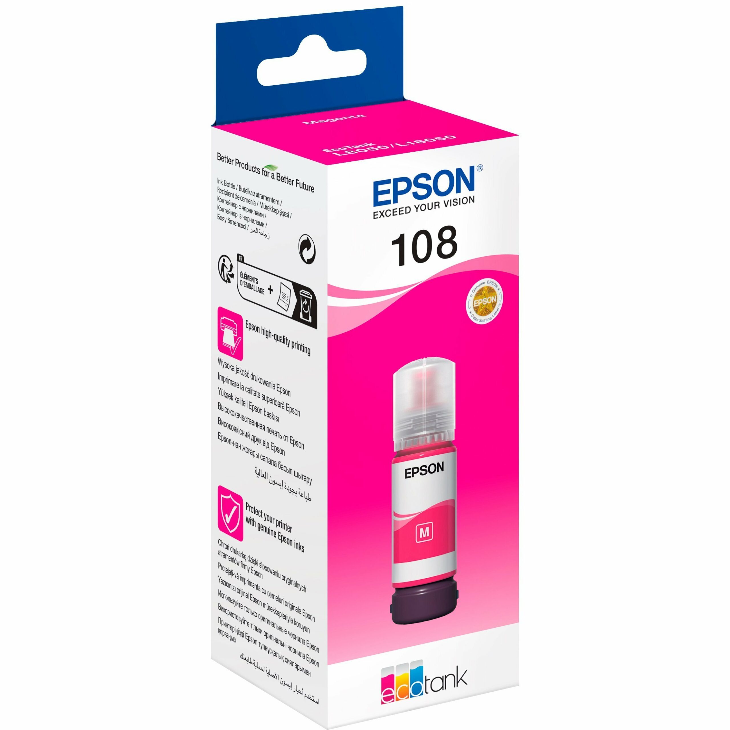 Контейнер з чорнилом Epson 108 EcoTank L8050/L18050 magenta