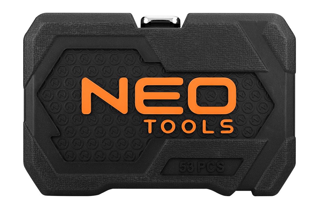 Набір інструментів Neo Tools, Набір торцевих головок, 73шт, 1/2", 1/4", CrV, кейс