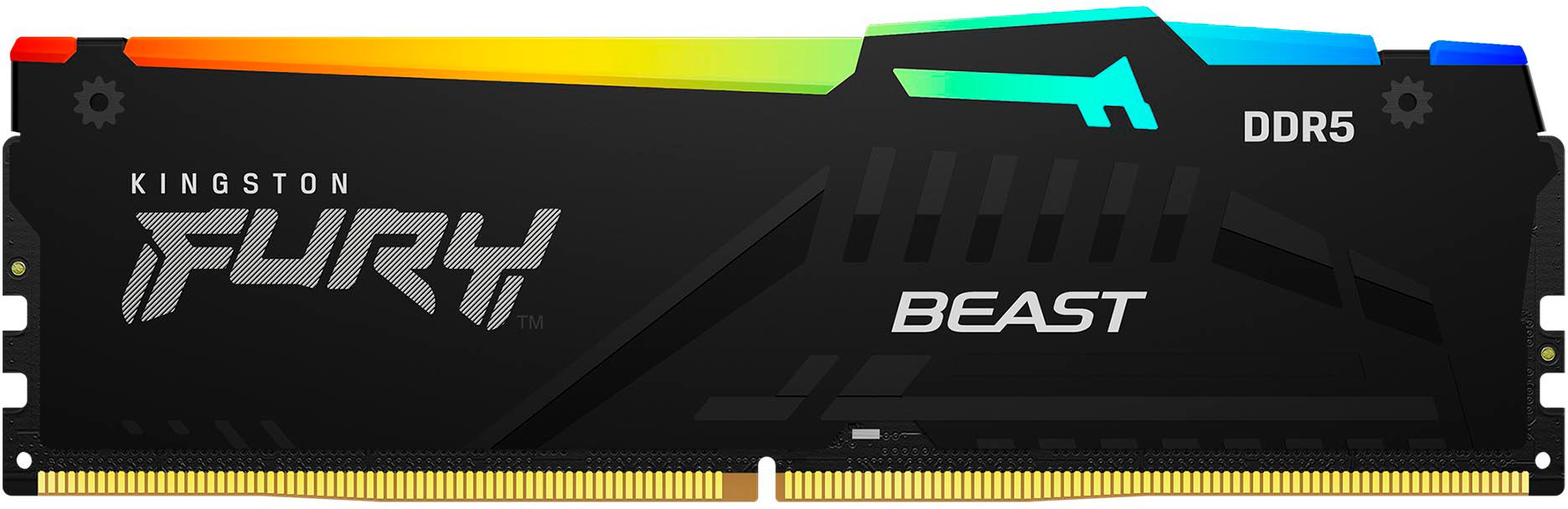 Память ПК Kingston DDR5 64GB KIT (32GBx2) 5600 FURY Beast RGB (KF556C40BBAK2-64)