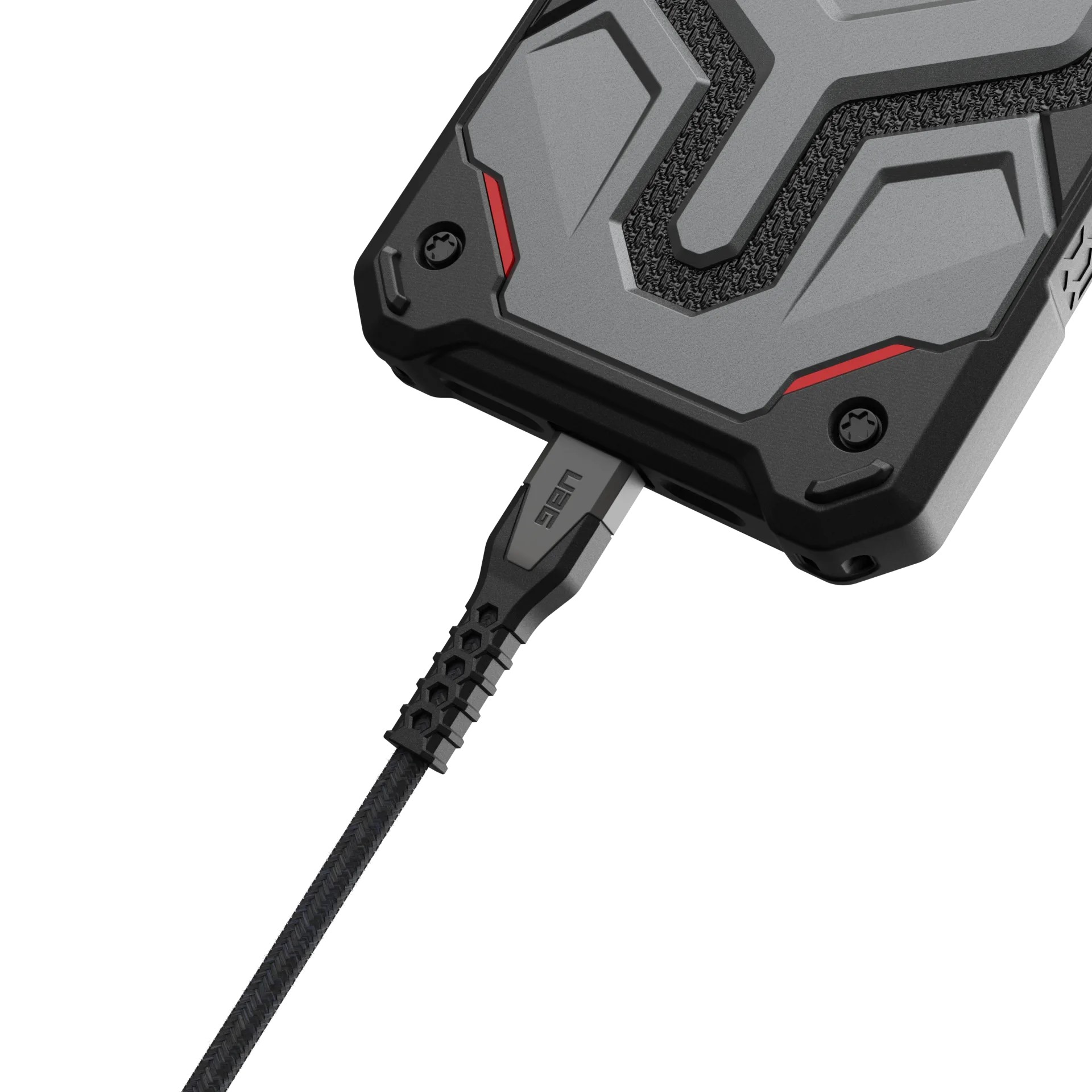 Кабель UAG Type-C – Type-C 1.5м 60Вт Rugged Kevlar Black/Gray (9B4413114030)