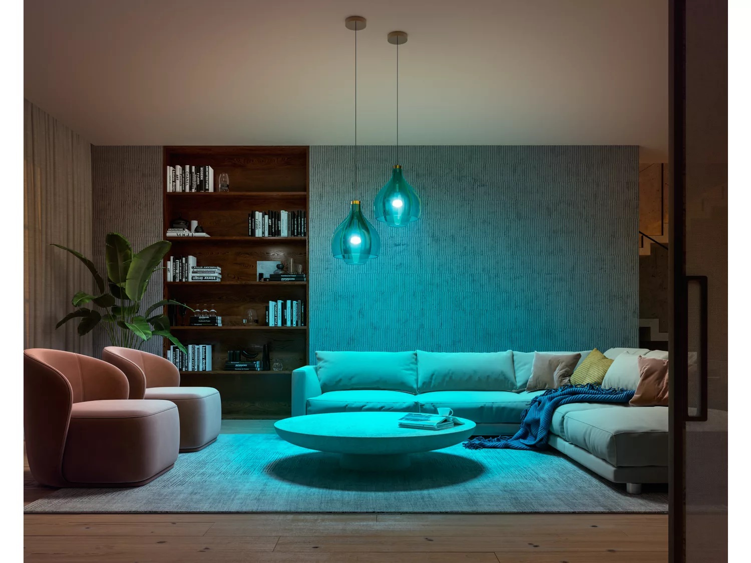 Лампа розумна Philips Hue E27, 11W(60Вт), 2000K-6500K, RGB, ZigBee, Bluetooth (929002468801)