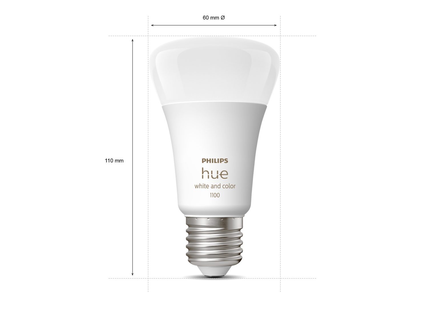 Лампа розумна Philips Hue E27, 11W(60Вт), 2000K-6500K, RGB, ZigBee, Bluetooth (929002468801)