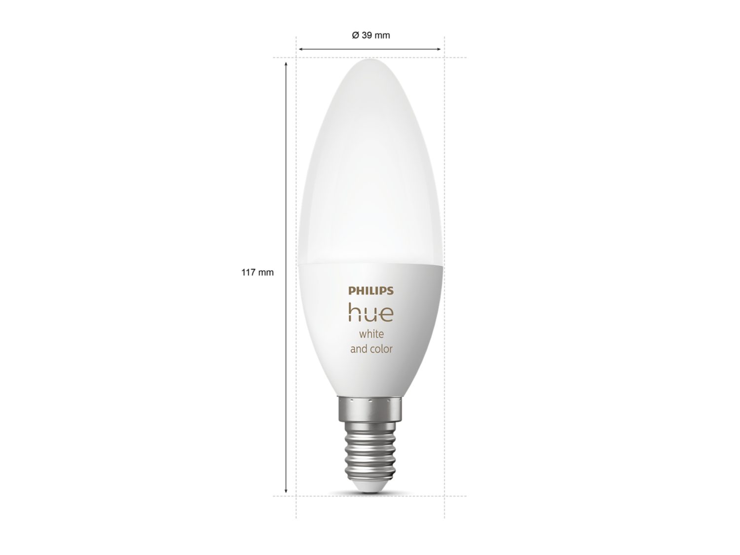 Лампа розумна Philips Hue E14, 5.3W (40Вт), 2000K-6500K, RGB, ZigBee, Bluetooth (929002294205)