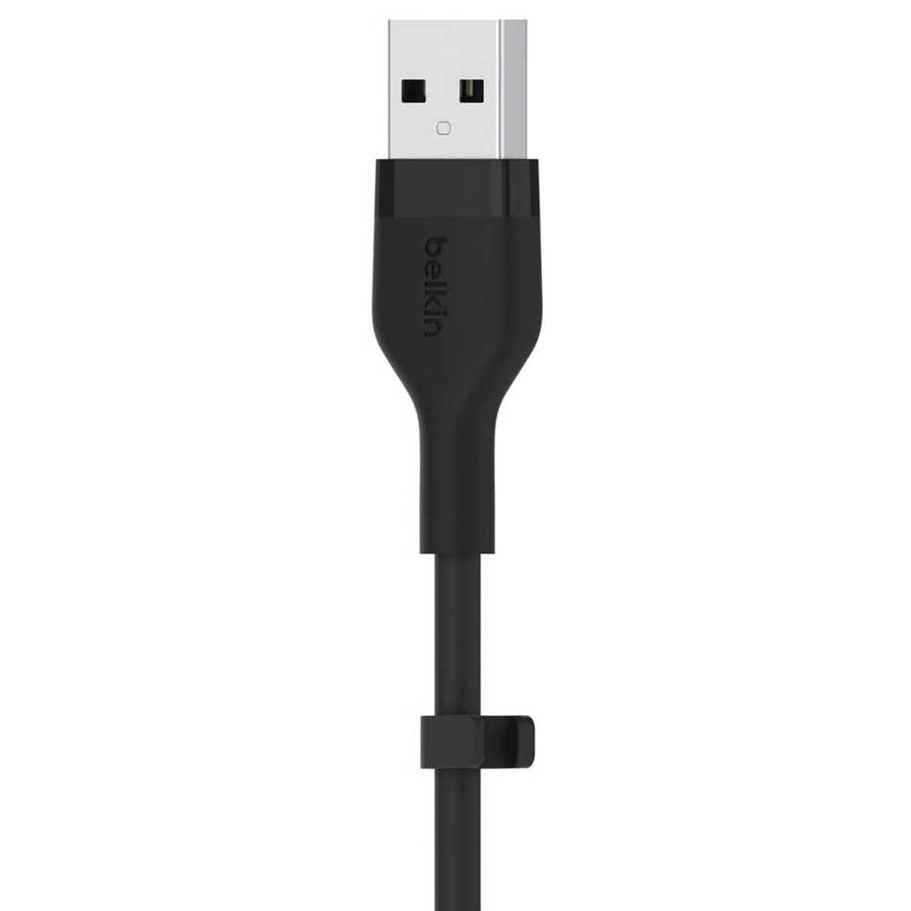 Кабель Belkin USB-A – Lightning силіконовий, з кліпсою, 2m Black (CAA008BT2MBK)