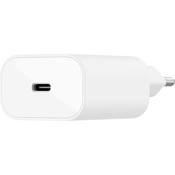 Зарядний пристрій мережевий Belkin 25Вт USB-С PD PPS, кабель USB-С > USB-C, 1м, PVC, білий