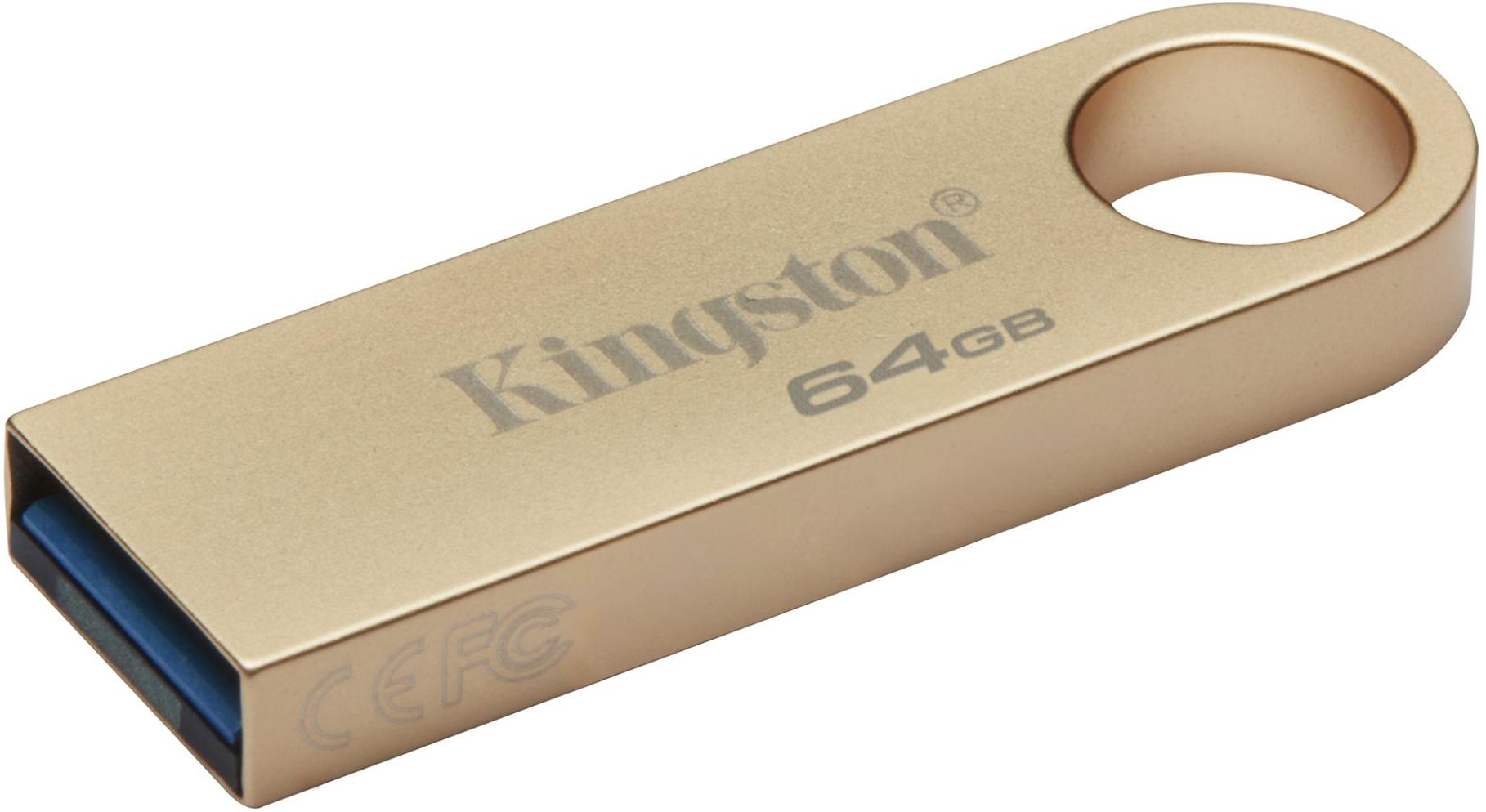 Накопитель USB 3.2 Kingston 64GB Gen1 DT SE9 G3 Gold (DTSE9G3/64GB)