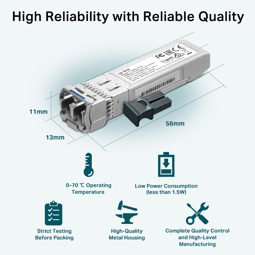 Модуль TP-LINK TL-SM5110-LR 10G SFP+ SM 10lkm LC (TL-SM5110-LR)