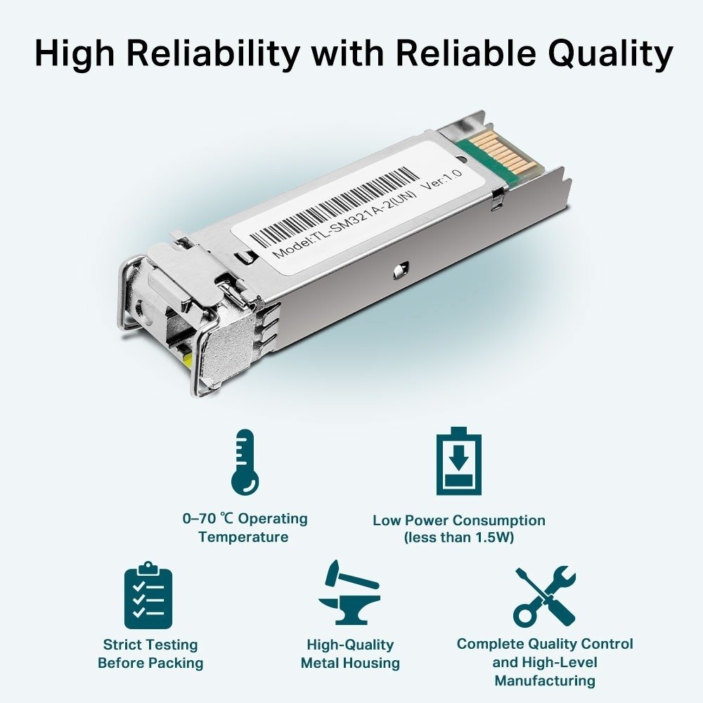 Модуль TP-LINK TL-SM321A-2 SFP 1x1000BaseBX WDM TX-1550nm RX-1310nm SM 2km LC (TL-SM321A-2)