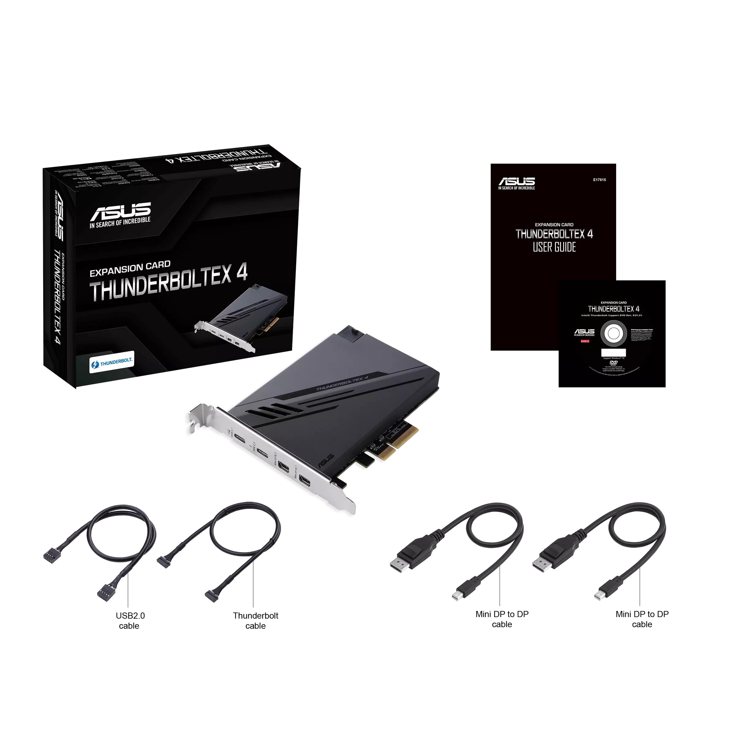 Плата-адаптер PCIe ASUS ThunderboltEX 4 USB Type-C PCIe 3.0 X4 Expansion Card