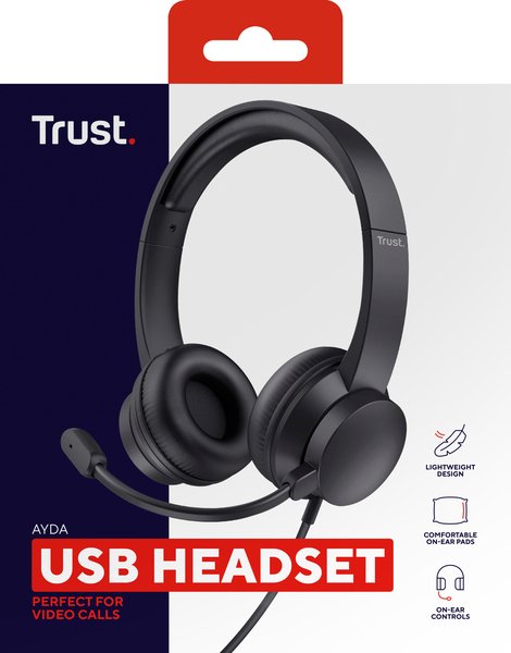 Гарнітура Trust Ayda USB-A Black (25088_TRUST)