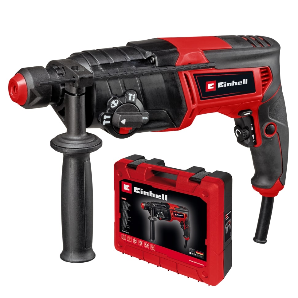 Перфоратор Einhell TC-RH 800 4F, SDS-plus, 800Вт, 2.6Дж, кейс, 3.2кг