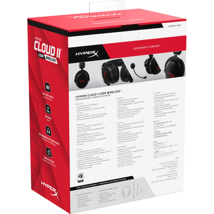 Ігрова гарнітура HyperX Cloud II Core WL, Black (6Y2G8AA)