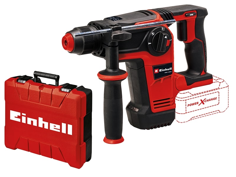 Перфоратор акумуляторний Einhell TP-HD 18/26LI BL - Solo, SDS-plus, PXC 18В, 2.6Дж, 0-1200об•хв, 5500уд•хв, безщітковий, 3кг, бе