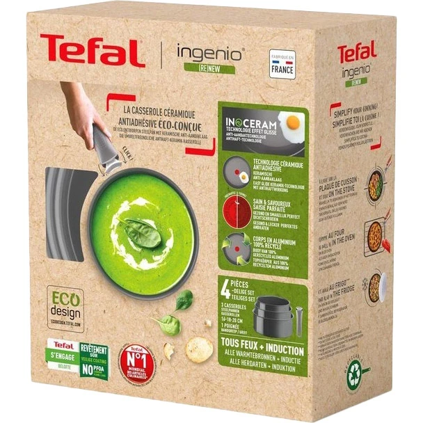 Набір посуду Tefal Ingenio Renew, ПР. 4, (L2609402)