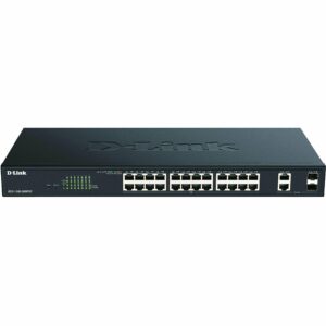 Комутатор D-Link DGS-1100-26MPV2 24xGE PoE, 2xSFP/GE, PoE 370Вт, EasySmart