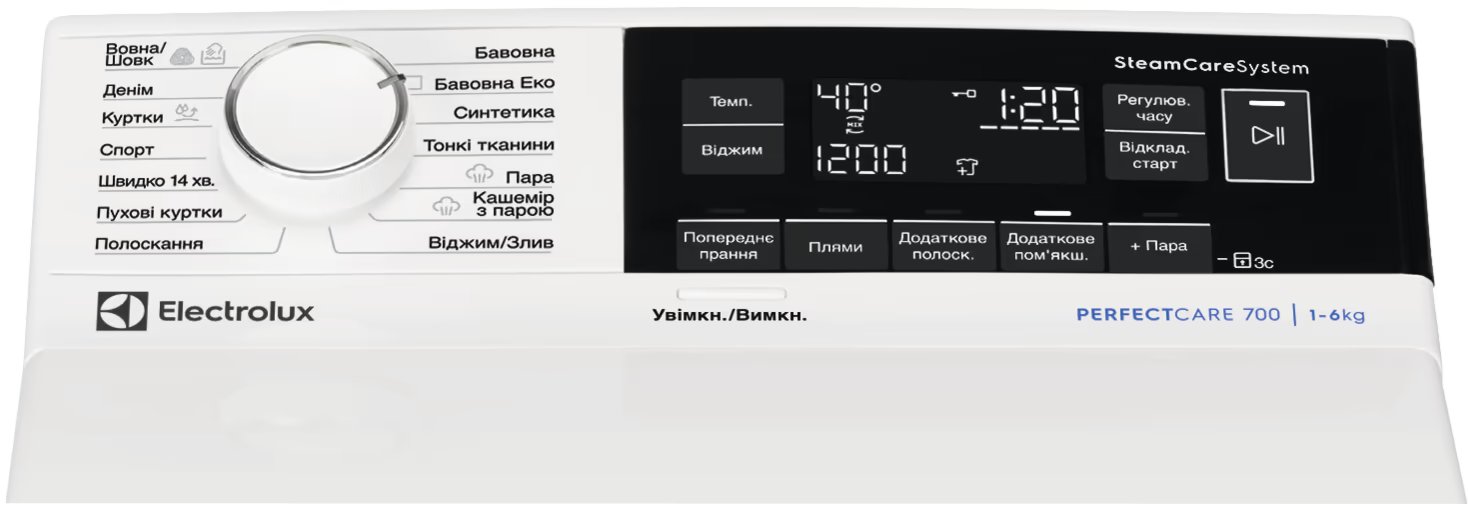 Вертикальна пральна машина Electrolux EW7TN3362U