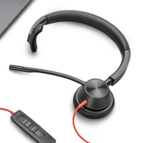 Компьютерная гарнитура моно On-ear Poly Blackwire 3310-M, USB-A, USB-C (8X216AA)