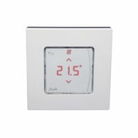 Терморегулятор Danfoss Icon2 RT, Display, +5...35°C, програмований, дротовий, накладний, 24 В, білий