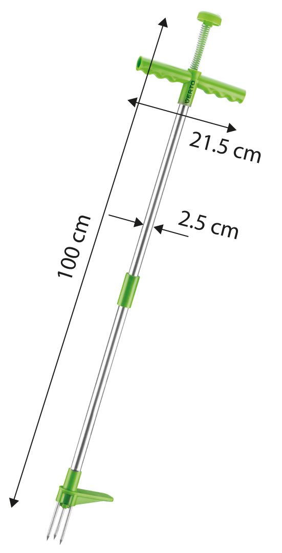 Розпушувач висмикувач бур'янів Verto d25см, 100см, 0.4кг