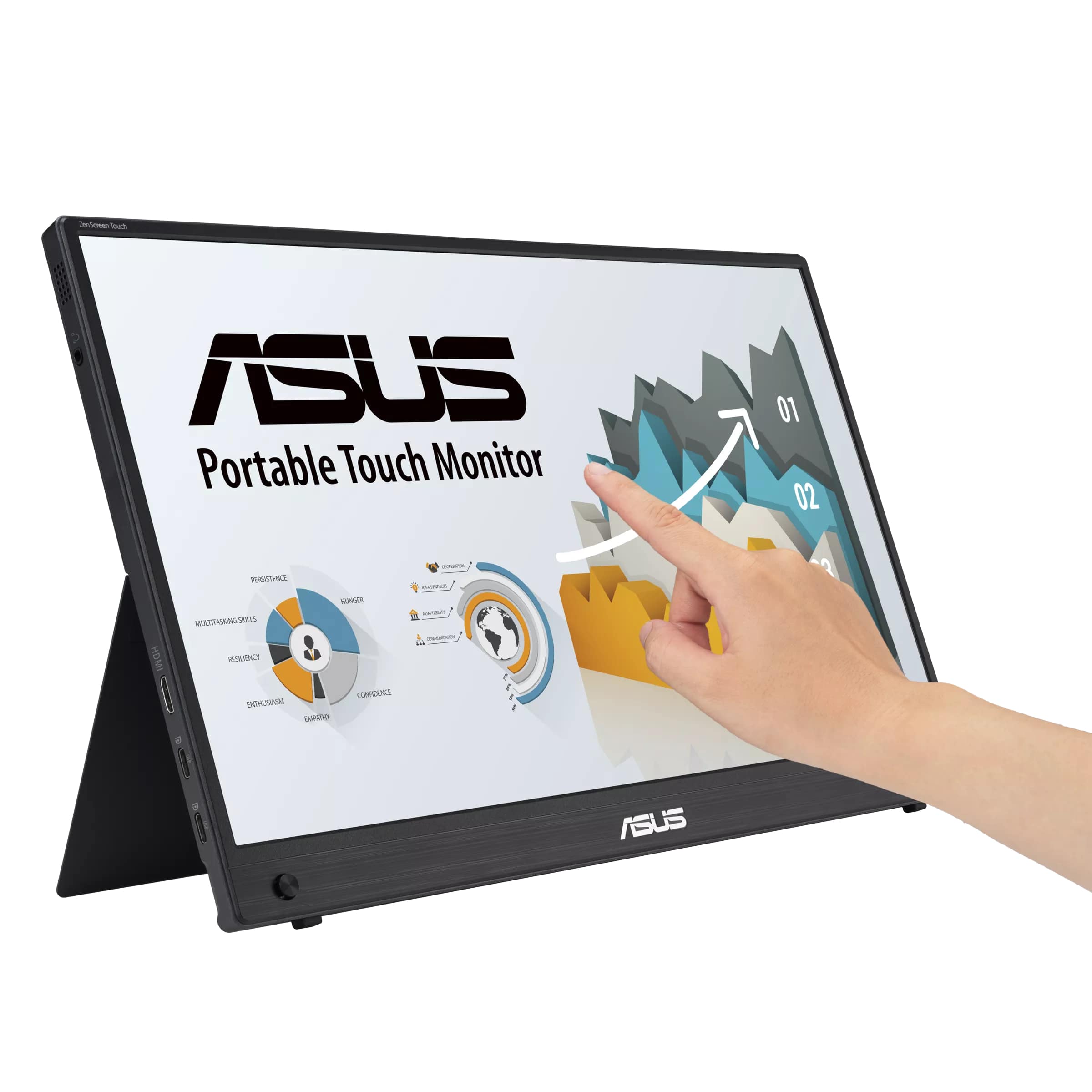 ASUS Монітор портативний 15.6" ZenScreen MB16AHT mHDMI, 2xUSB-C, MM, IPS, Touch