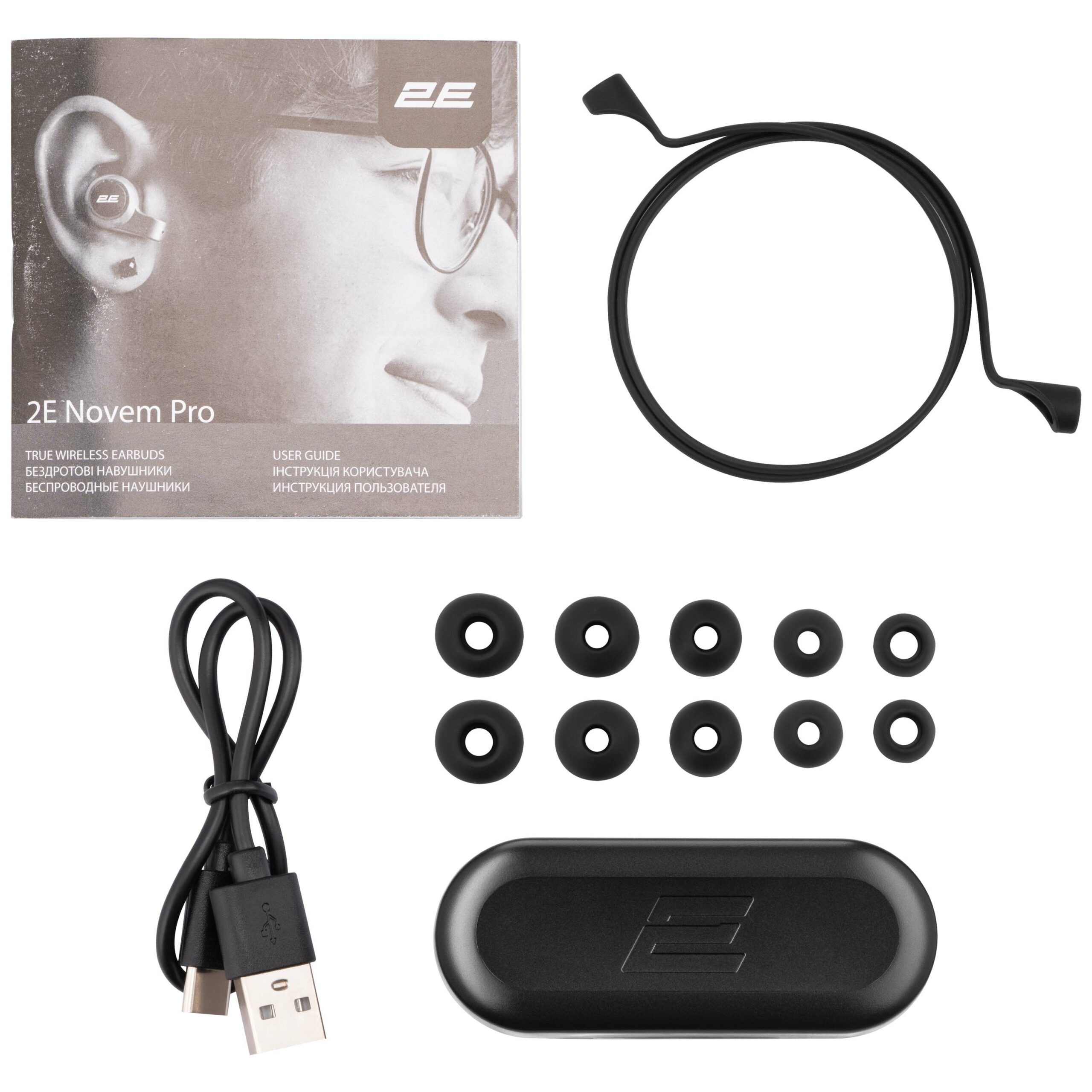 Наушники 2E Novem Pro True Wireless Waterproof Mic Black (2E-EBTWNPBK)