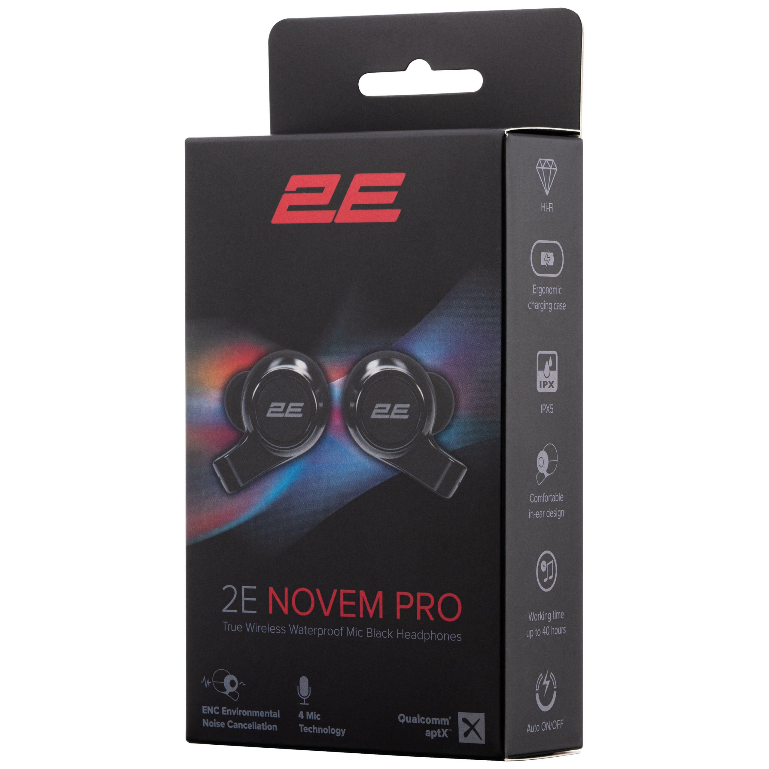 Навушники 2E Novem Pro True Wireless Waterproof Mic Black (2E-EBTWNPBK)