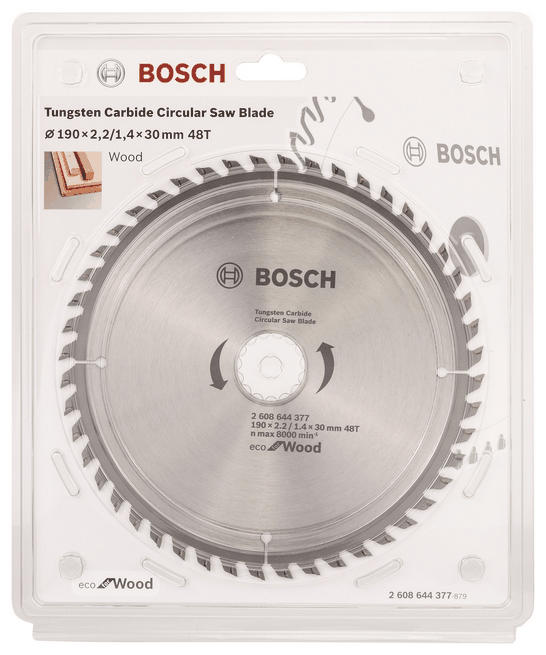 Диск пильний Bosch Eco for Wood 190x2.2x30-48T (2.608.644.377)